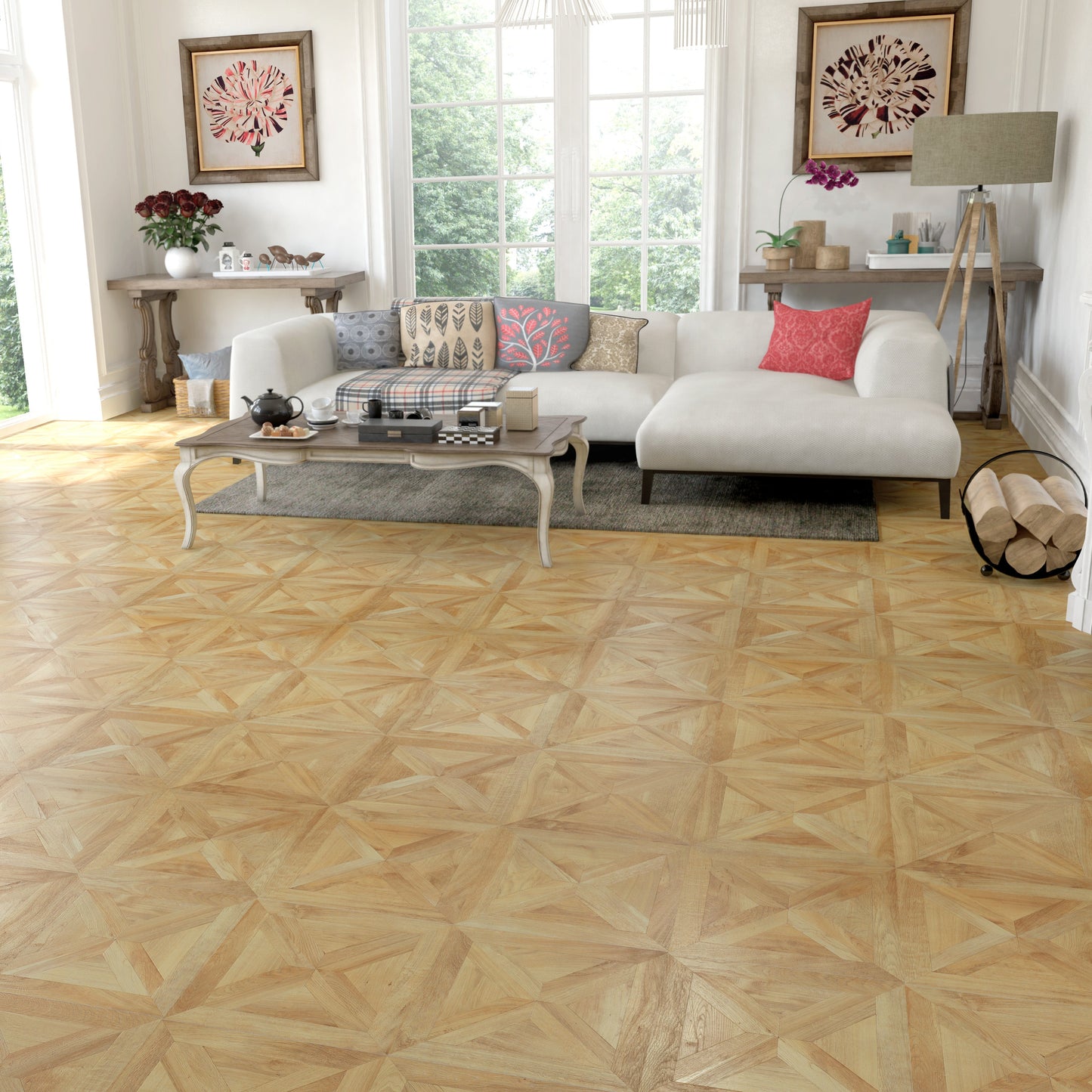 Bretange Oak laminate flooring installed in room