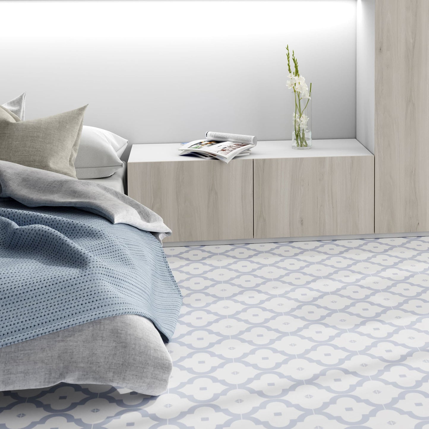 Deco Tile laminate flooring installed in room